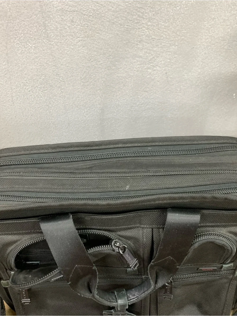 Tumi laptop black bag 16'' briefcase men's work shoulder bag travel